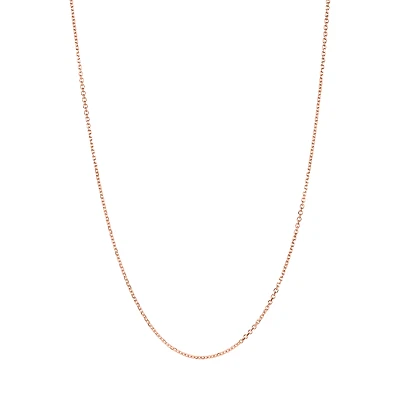 14K Rose Gold .90mm 18-Inch Diamond-Cut Cable Chain