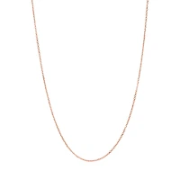 14K Rose Gold .90mm 18-Inch Diamond-Cut Cable Chain