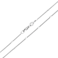 14K White Gold .8mm Rope Bar Link Chain
