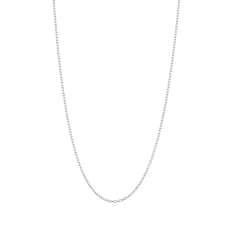 14K White Gold .8mm Cable Link Chain