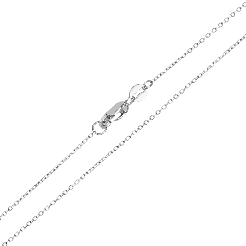 14K White Gold .8mm Cable Link Chain