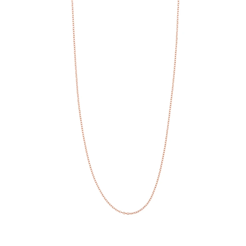 14K Rose Gold .8mm Cable Link Chain