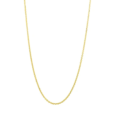 14K Yellow Gold 1.5mm 18-Inch Cable Link Chain