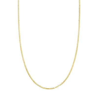 14K Gold .7mm 22-Inch Adjustable Box Chain