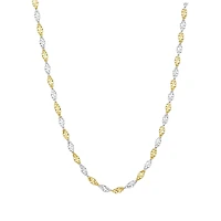 14K Gold Two-Tone 2mm Singapore Chain