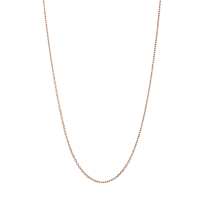 14K Rose Gold 1.1mm 18-Inch Cable Link Chain