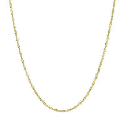 14K Yellow Gold 1mm Singapore Chain
