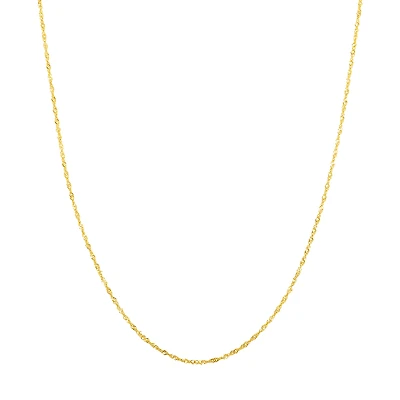 14K Yellow Gold 1.5mm Singapore Chain