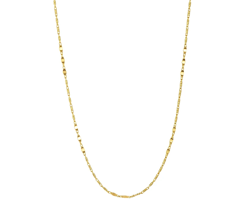 14K Yellow Gold Fancy Link Chain