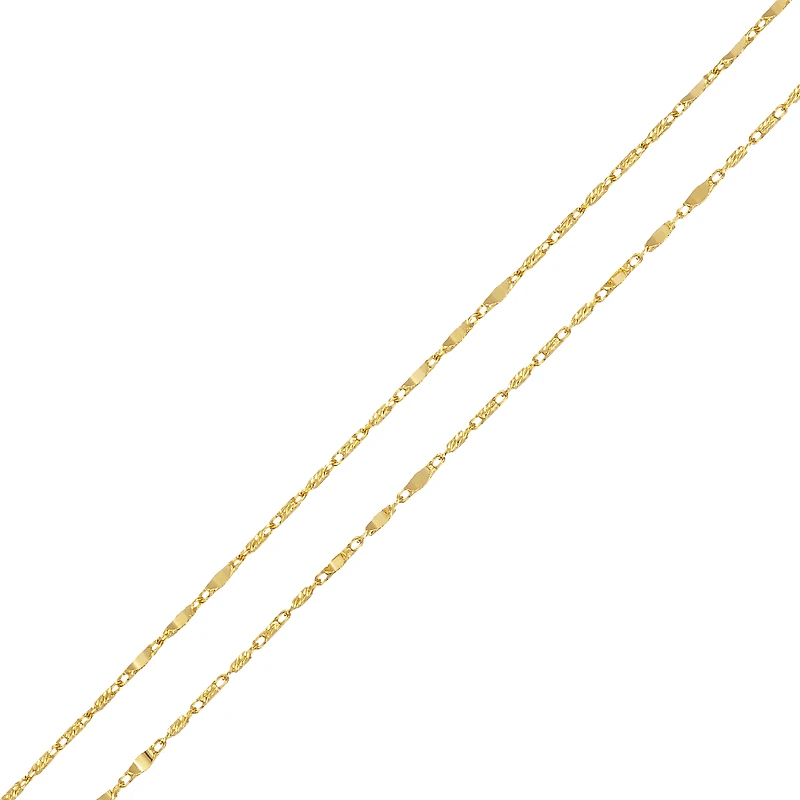 14K Yellow Gold Fancy Link Chain