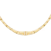 14K Yellow Gold Graduated Greek Key Necklace