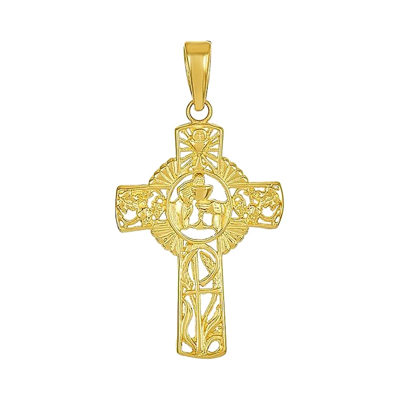 14K Yellow Gold Communion Cross