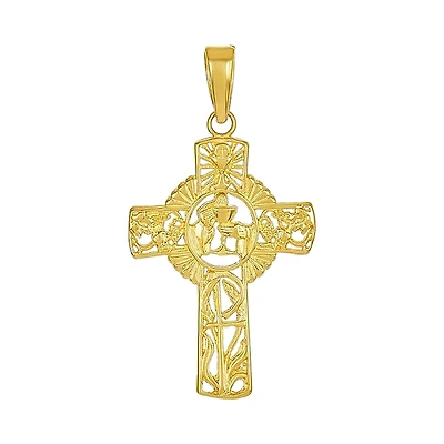 14K Yellow Gold Communion Cross