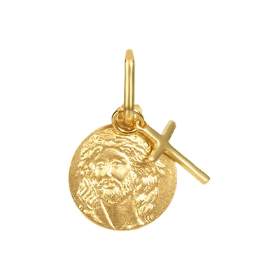 14K Yellow Gold Jesus Christ Medal