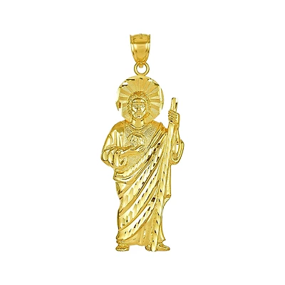 14K Yellow Gold 60mm Saint Jude Medal