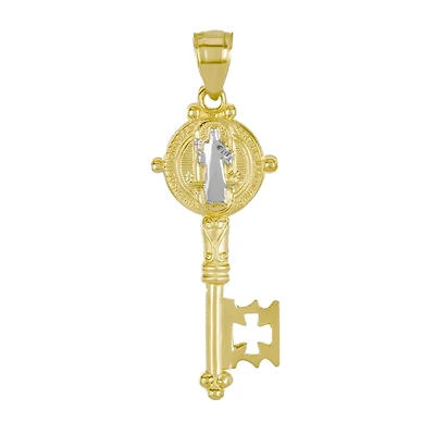 14K Gold Two-Tone San Benito Key Medal