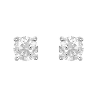 14K Gold Round Lab Grown Diamond Stud Earring