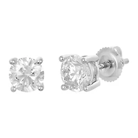 14K Gold Round Lab Grown Diamond Stud Earring