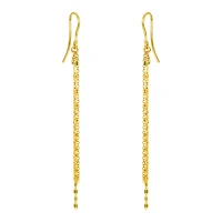 14K Yellow Gold Chain and Heart Dangle Earrings