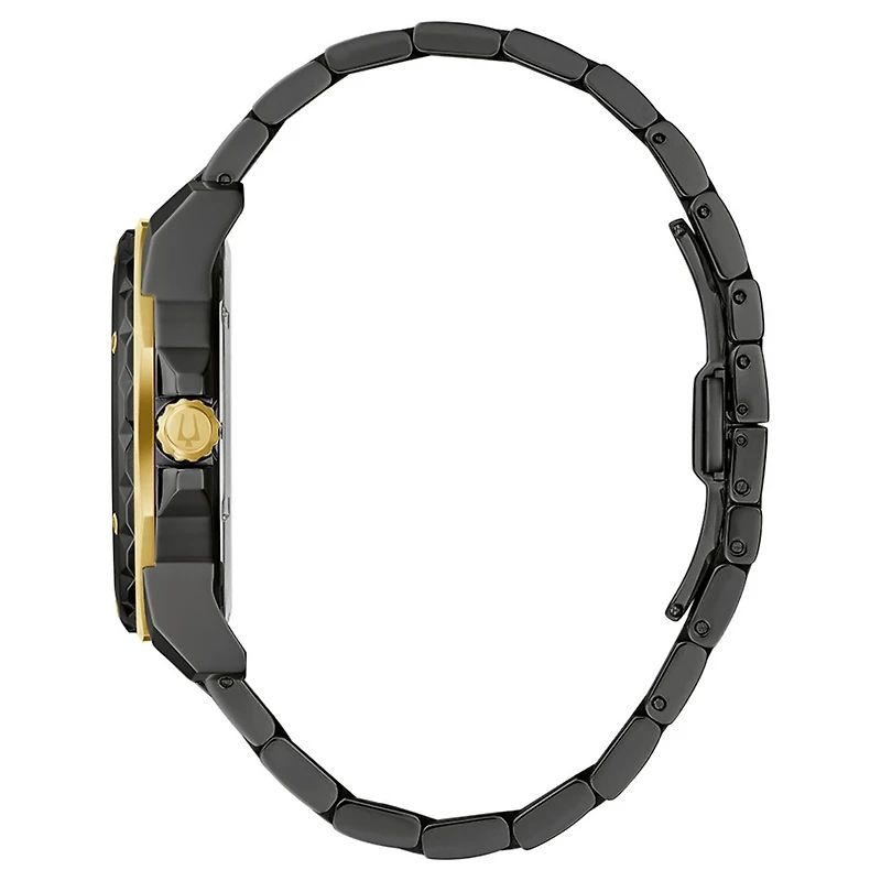 Bulova Marine Star Men's Black Stainless Steel Watch - 98D176