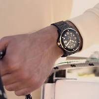 Bulova Marine Star Men's Black Stainless Steel Watch - 98D176