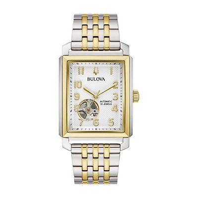 Bulova Sutton Automatic Rectangle Dial Men's Watch - 98A308