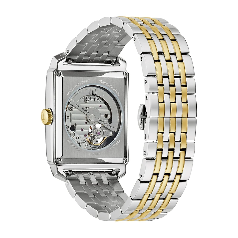 Bulova Sutton Automatic Rectangle Dial Men's Watch - 98A308