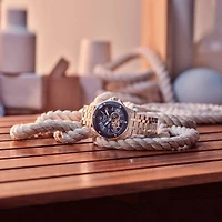 Bulova Marine Star Stainless Steel Blue Face Men's Watch - 98A302