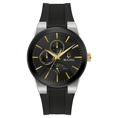 Bulova Modern Stainless Steel Black Dial Men's Watch - 98C146