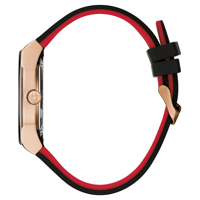 Bulova Modern Rose Gold Tone Black Dial Men's Watch - 97C112