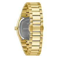 Bulova Seville Gold Tone White Dial Men's Watch - 97B223