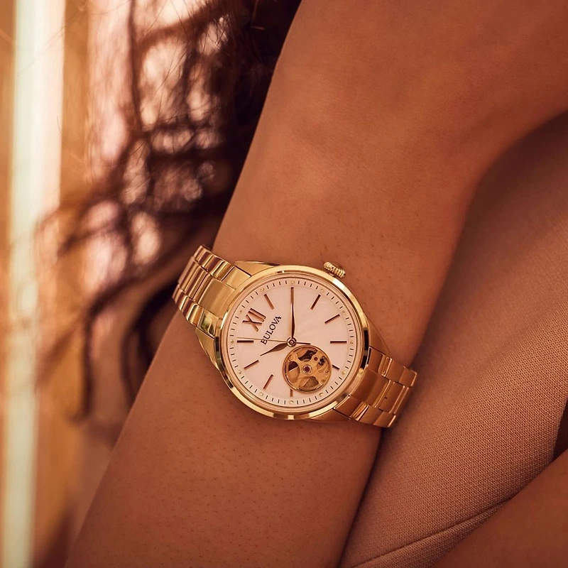 Bulova Sutton Automatic Gold Tone Women's Watch - 97L172