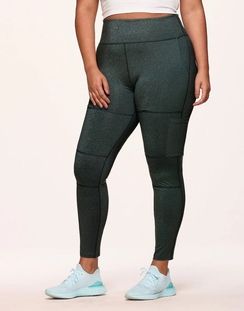 Haley Heathered Cargo Legging Plus