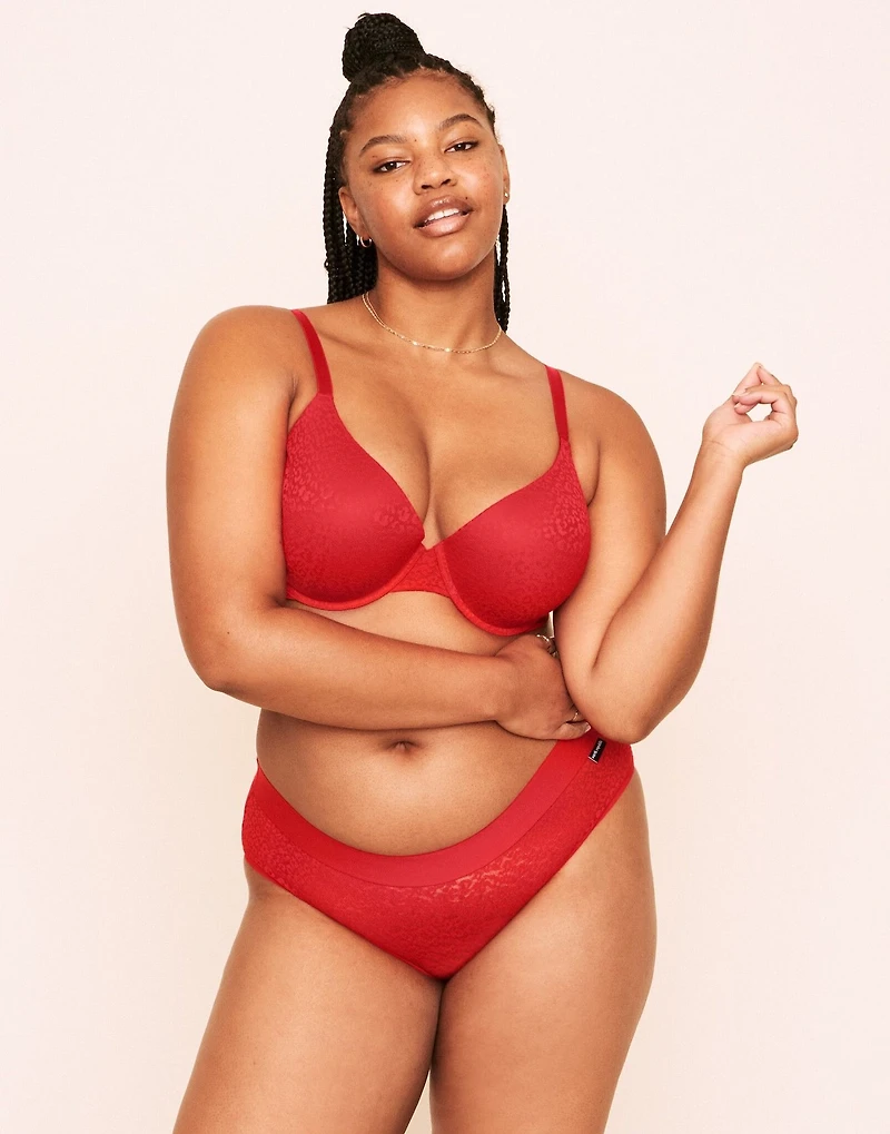 Kendall Lace Plunge Push Up Bra Plus