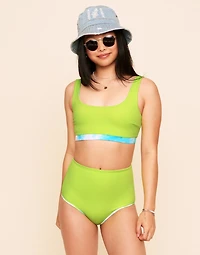 Rivka Reversible Square Necktop Bralette Swim Top