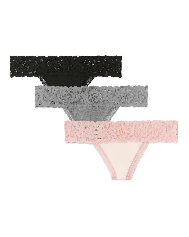 Kourtney Cotton Pack Thong