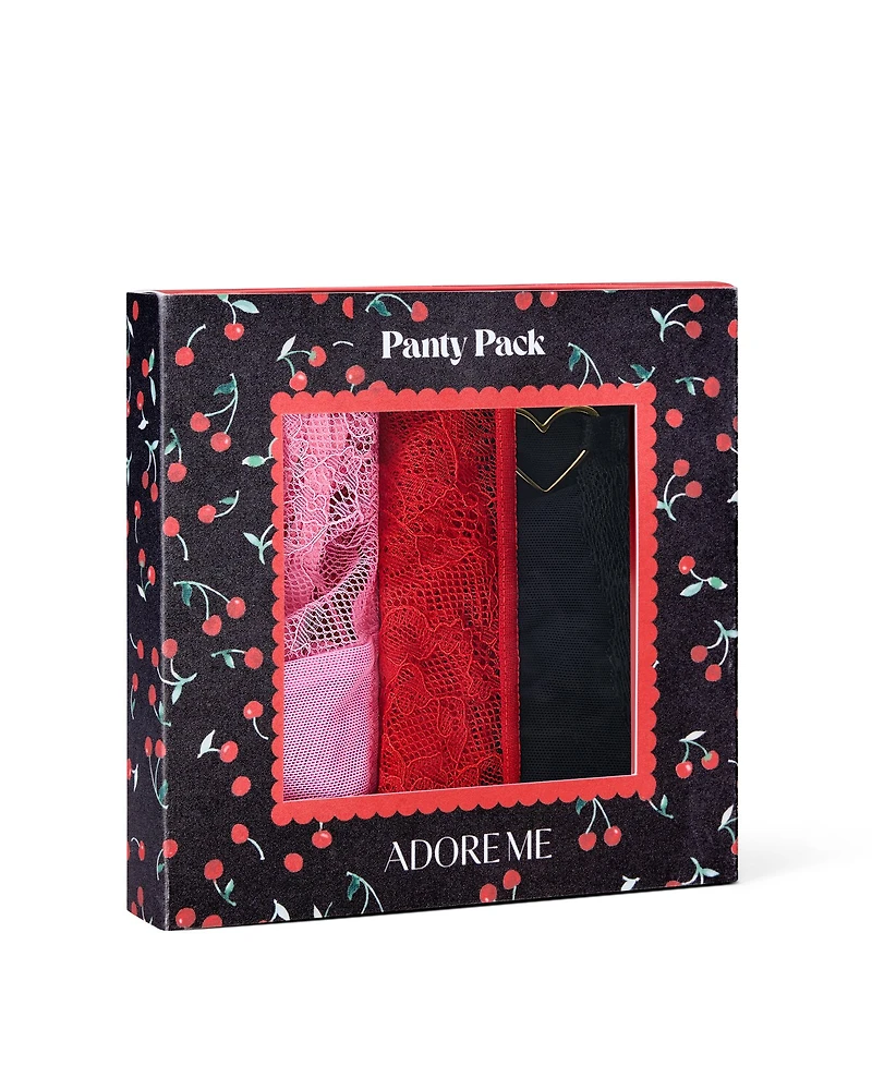 Sexy Panty Pack Crotchless Plus