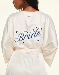 Bride Satin Robe Plus