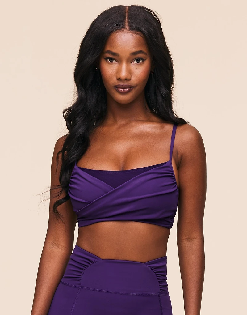 Nebula Ruched Sports Bra Contour