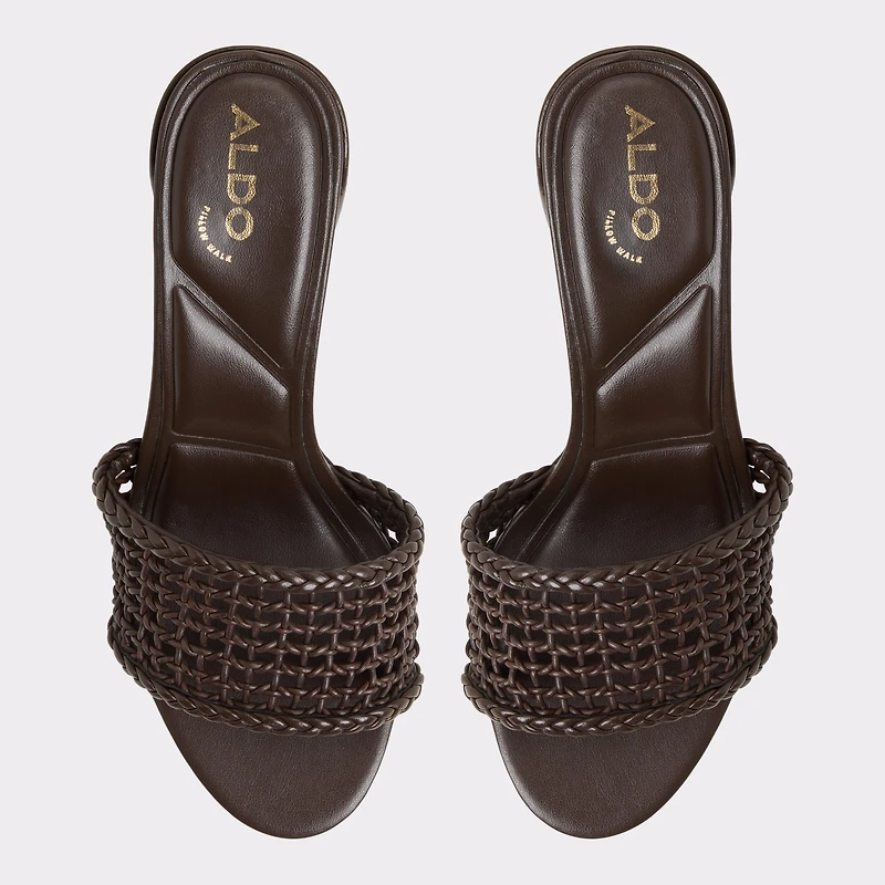 Beachdate Dark Brown Women's Block heels | ALDO Canada