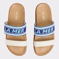Beachvacay White/Blue Women's Footbed sandals | ALDO US