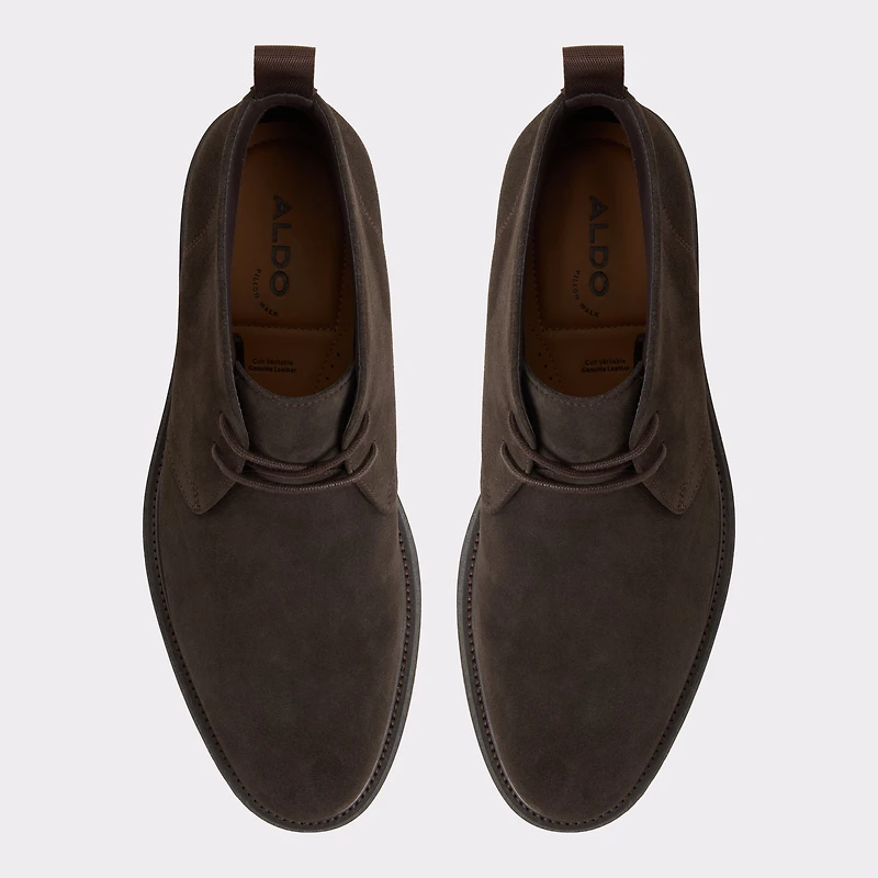 Jefrey Dark Brown Leather Suede Men's Chukka boots | ALDO Canada