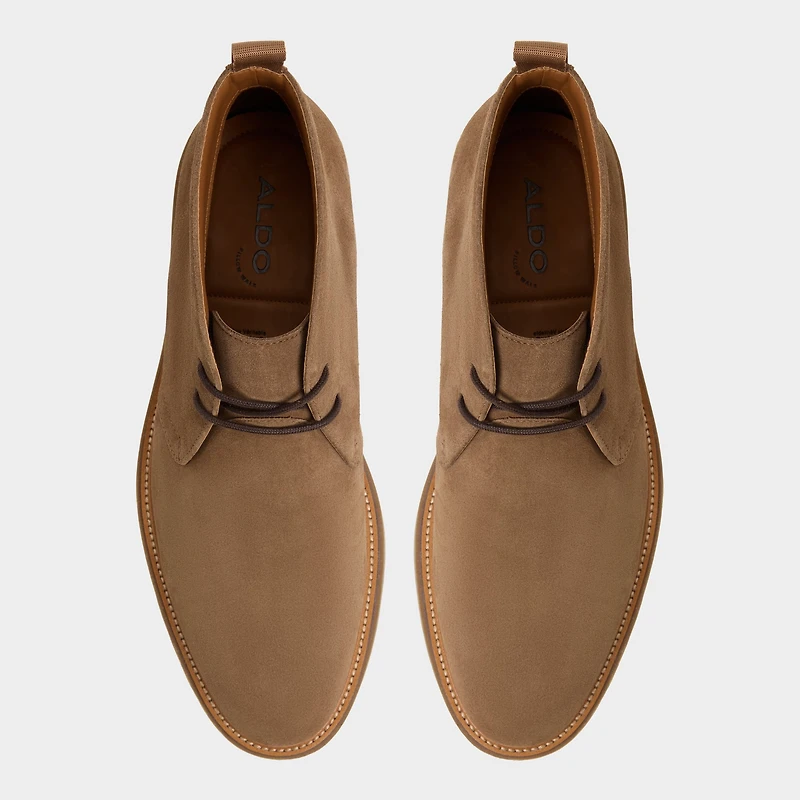Jefrey Marron Foncé Cuir Extensible Hommes Botte Chukka | ALDO Canada