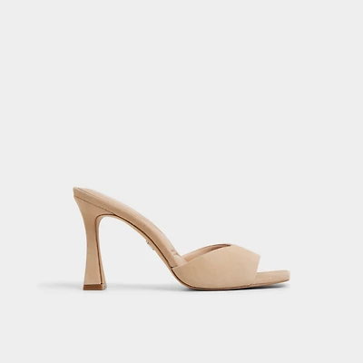 Jennifer Medium Beige Women's Heeled mules | ALDO Canada