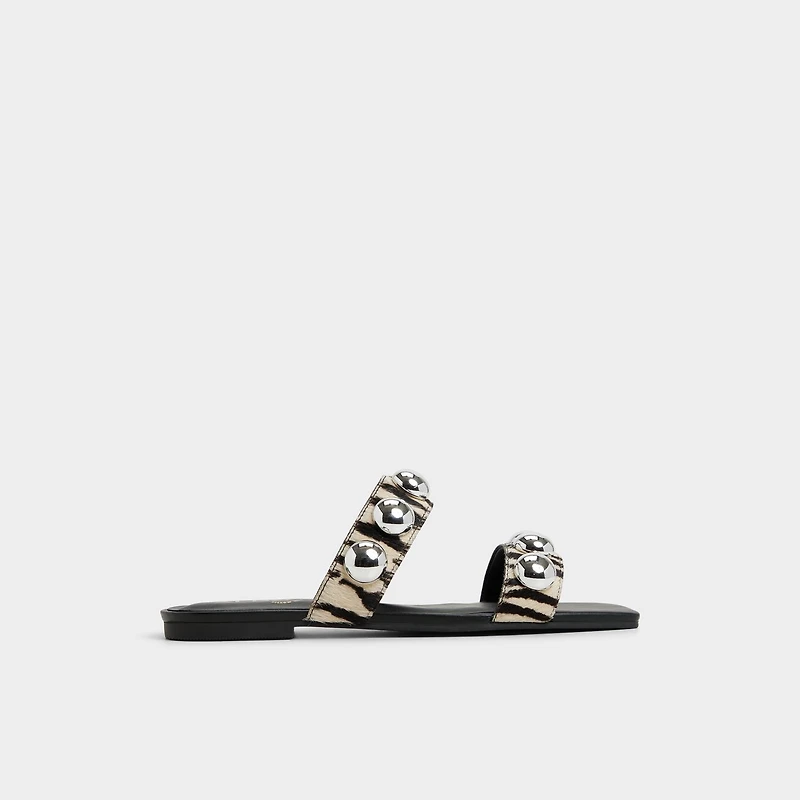 Katalena White/Black Women's Flats | ALDO Canada