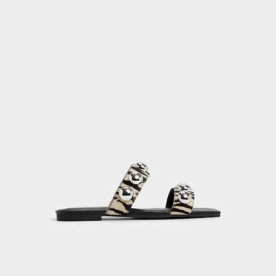 Katalena White/Black Women's Flats | ALDO Canada