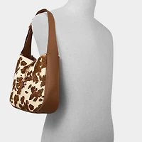 Soffiettaluxe Light Brown Leather Mixed Material Women's Shoulder Bags | ALDO Canada