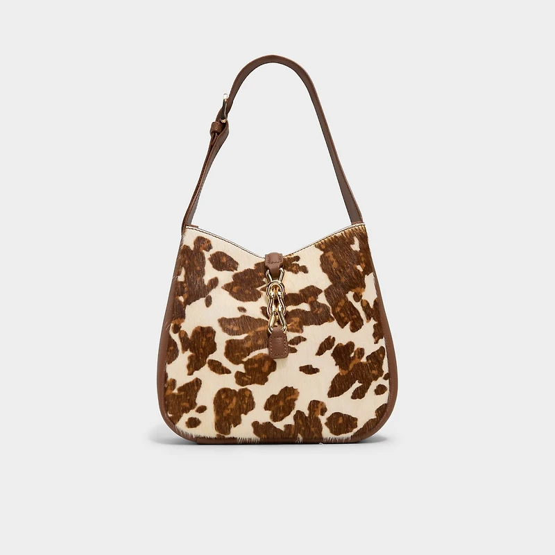 Soffiettaluxe Light Brown Leather Mixed Material Women's Shoulder Bags | ALDO Canada