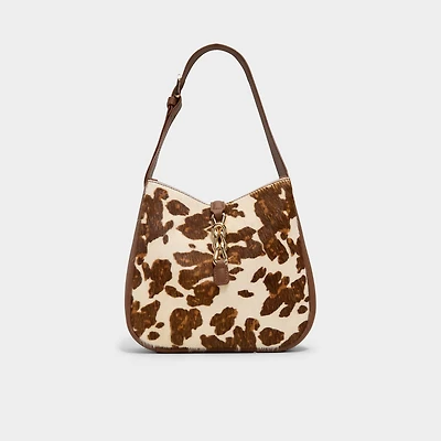 Soffiettaluxe Light Brown Leather Mixed Material Women's Shoulder Bags | ALDO Canada