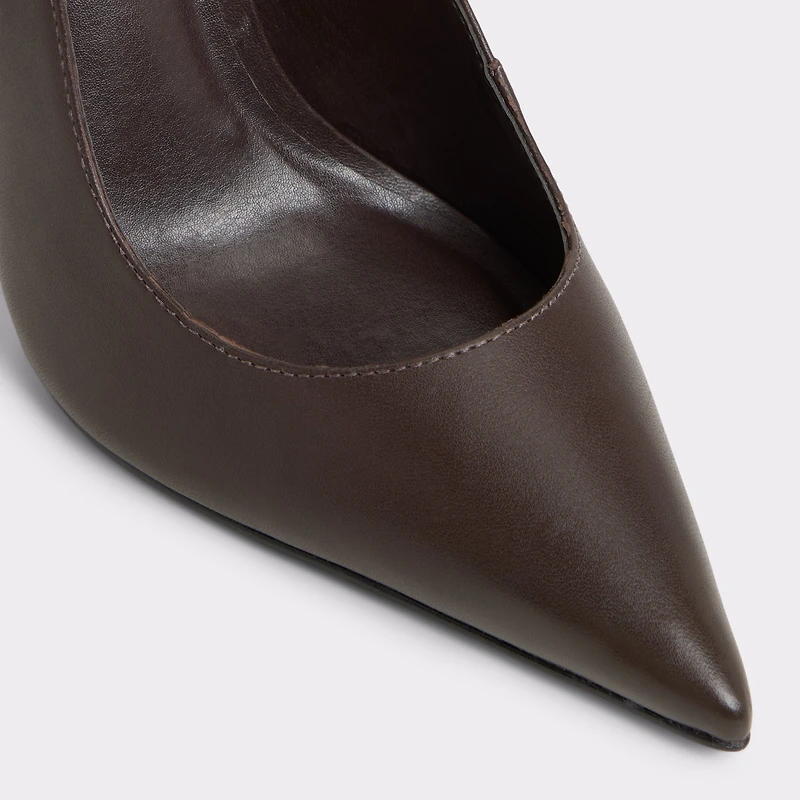Stessysling Dark Brown Leather Smooth Women's Slingbacks | ALDO US